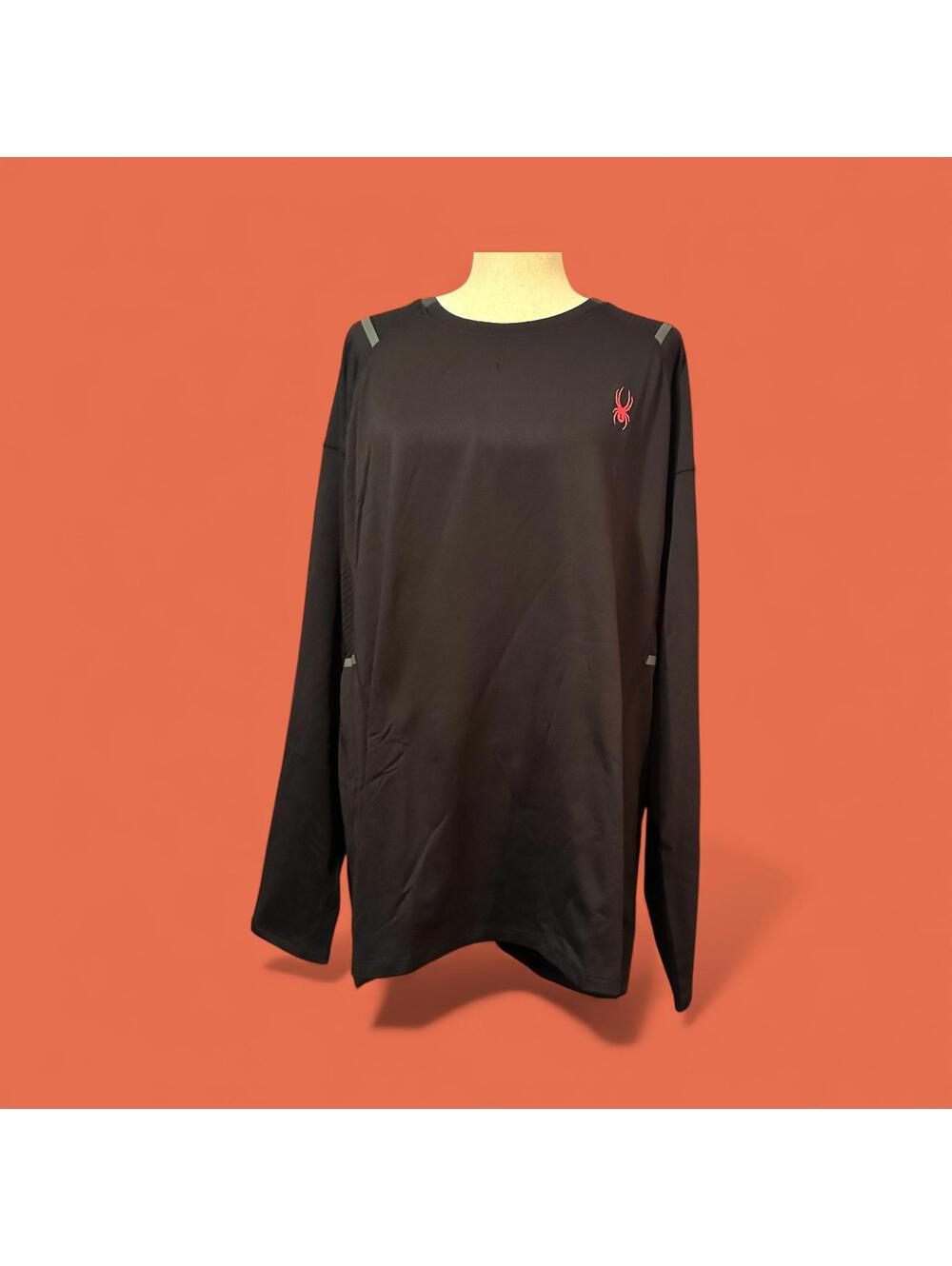 Spyder Men’s Long Sleeve Activewear Shirt – Black XXL NWT